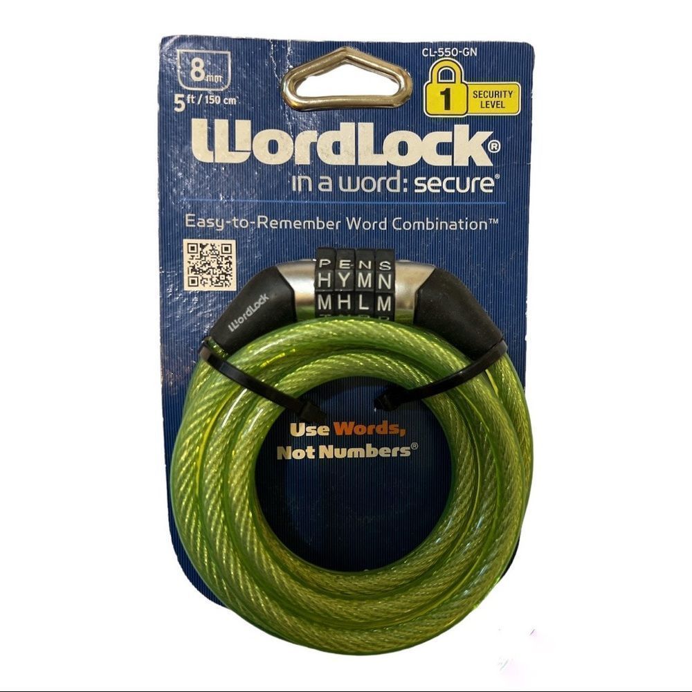 Cable Bike Scooter Equipment Lock 5 Feet 8 mm by Word Lock